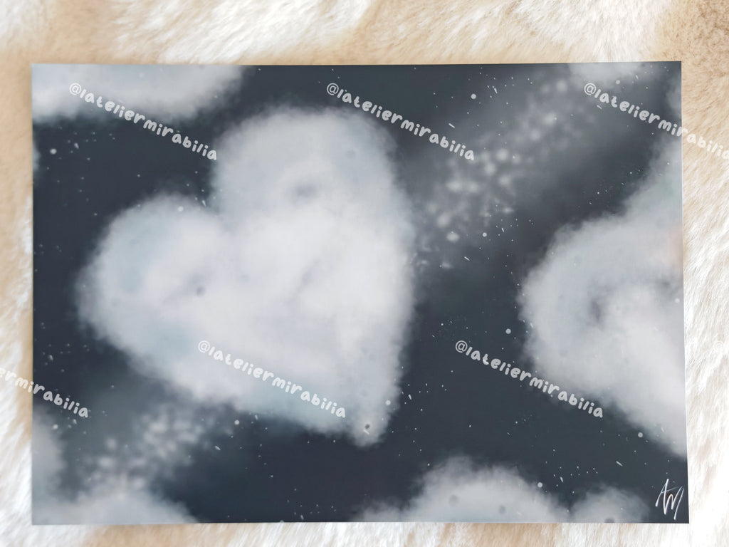 Print A5 • Cœur moelleux "nuit"