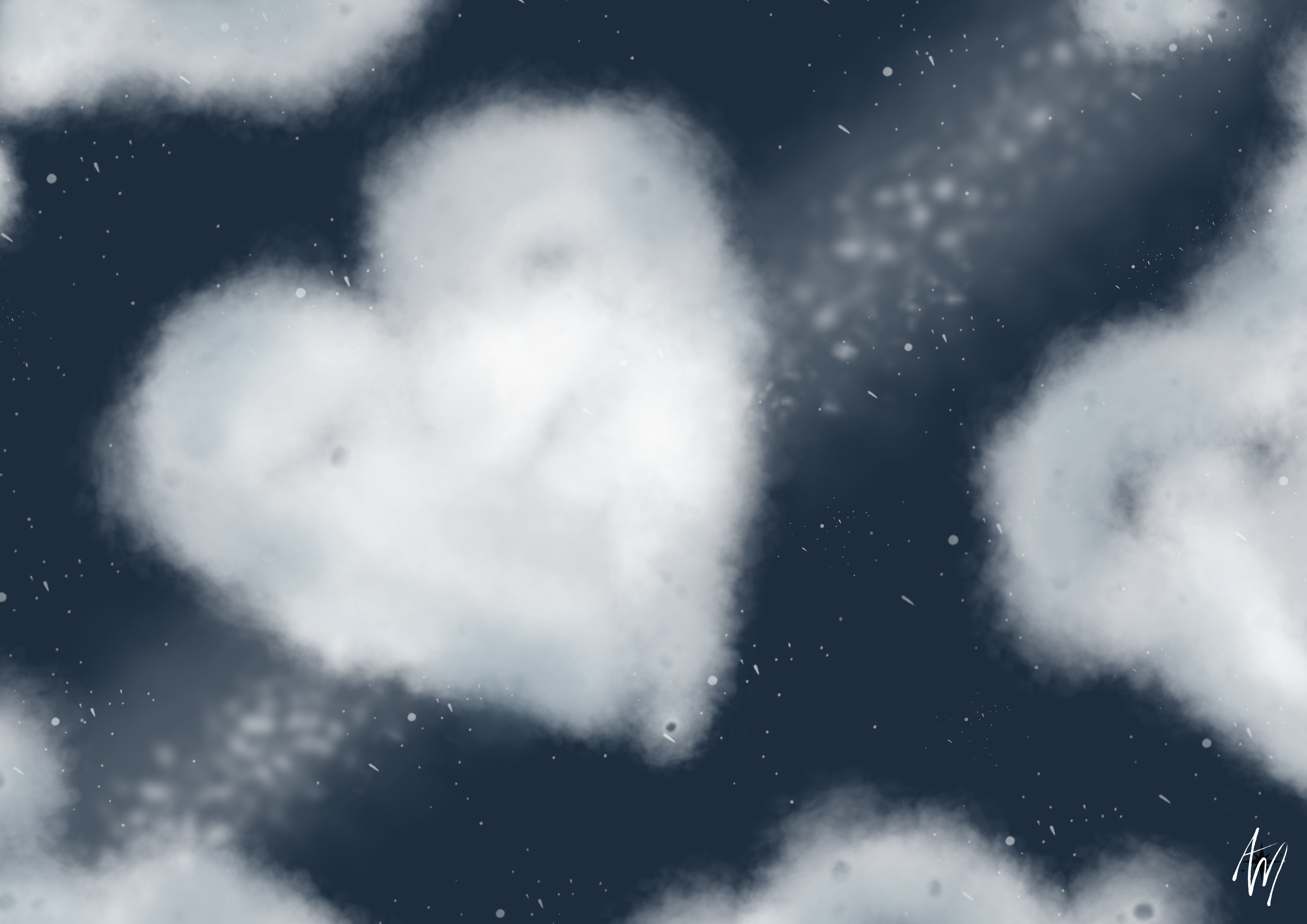 Print A5 • Cœur moelleux "nuit"