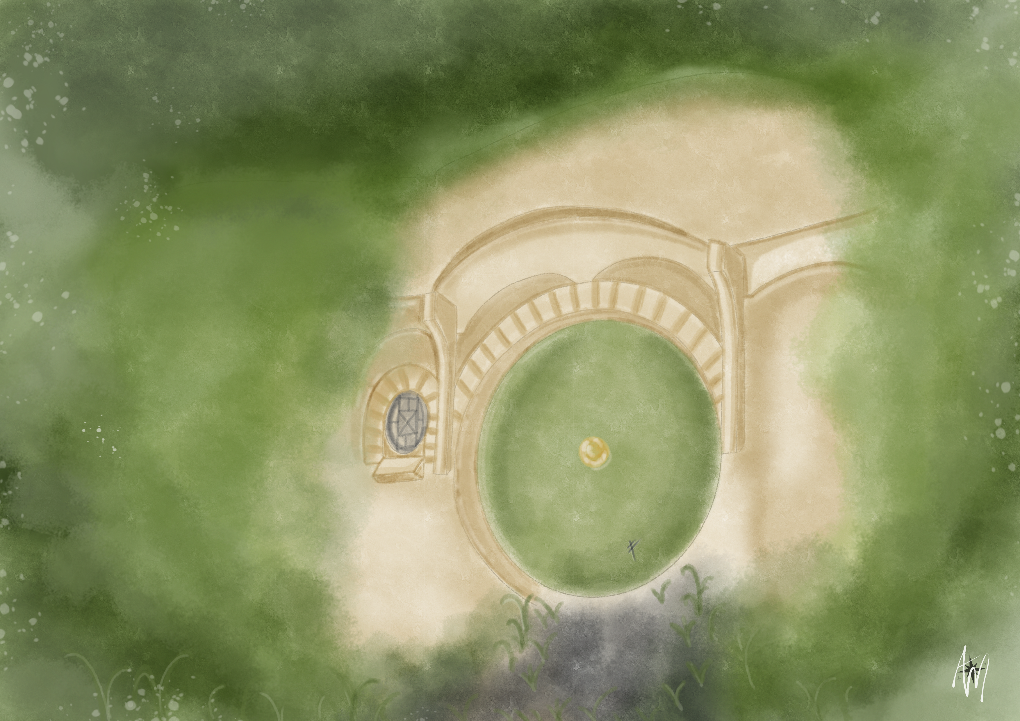 Print A4 • Maison de hobbit
